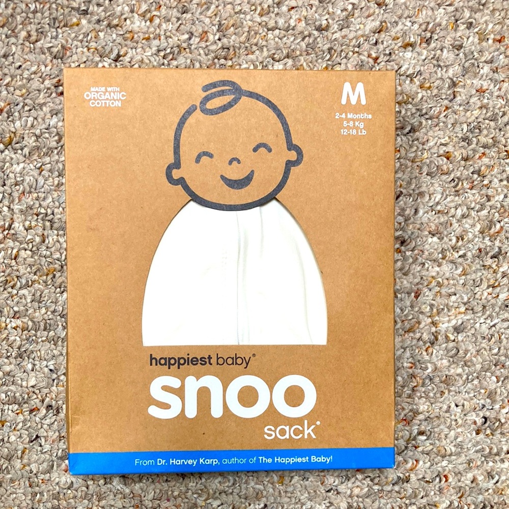 Brand New Happiest Baby Snoo Sack in White (M)